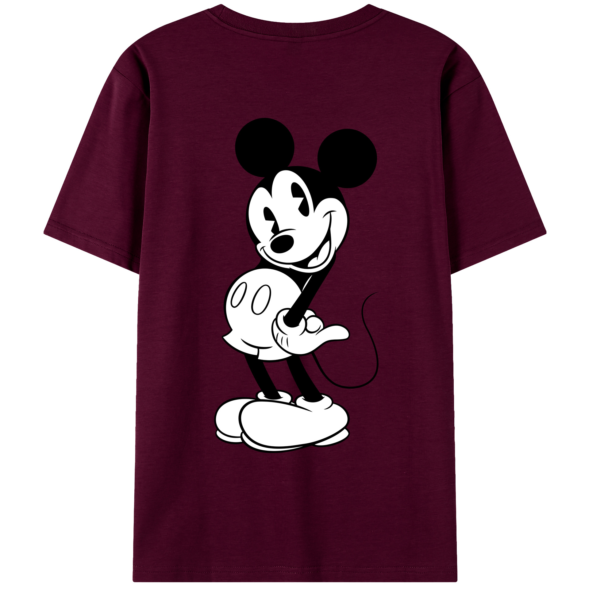 （画像用） ミッキーマウス Mickey Mouse レディース半袖Tシャツ(バックプリント)